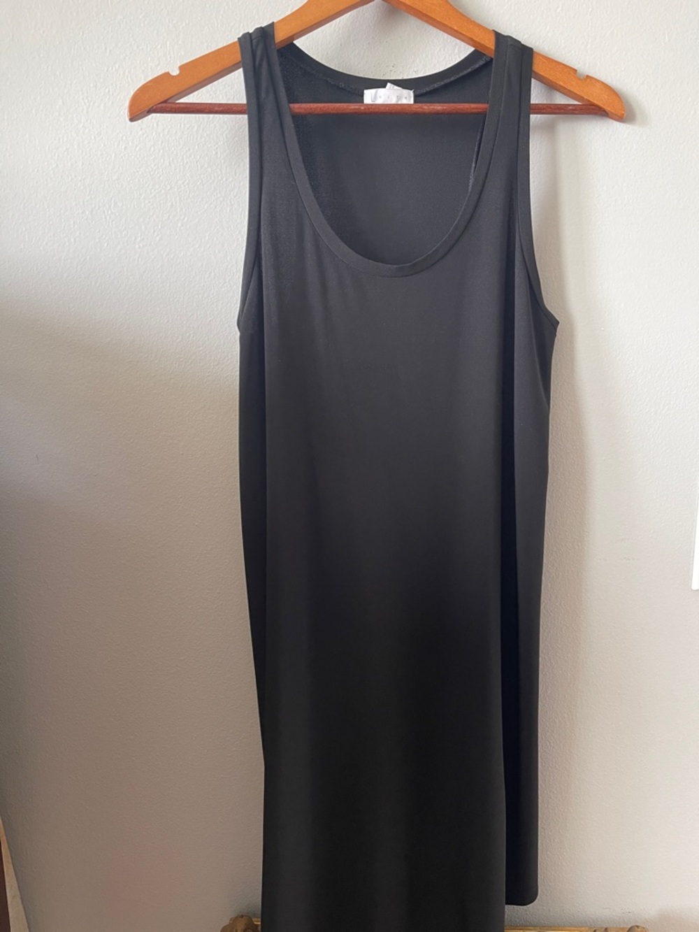 Relaxed black summer tank dress